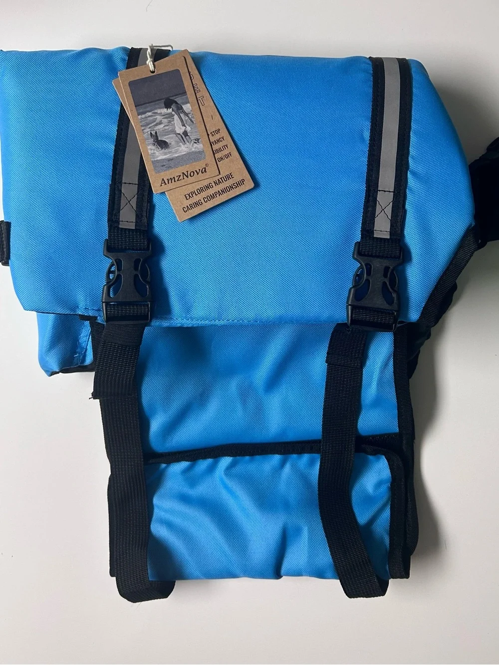 Blue dog swimming vest